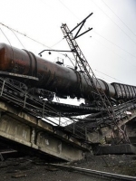 Боевики взорвали железнодорожный мост на Луганщине