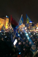 На Майдане Незалежности люди потребовали отставки Януковича до утра