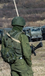 В Саках российские боевики захватили аэродром и устанавливают пулеметы