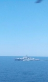 Украинские моряки отогнали российский корабль, шпионивший в Черном море (фото)
