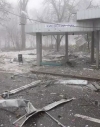 Снаряд попал в автобусную остановку в Донецке. Есть жертвы (фото)
